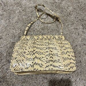 Stylish Snake Print Shoulder Bag
